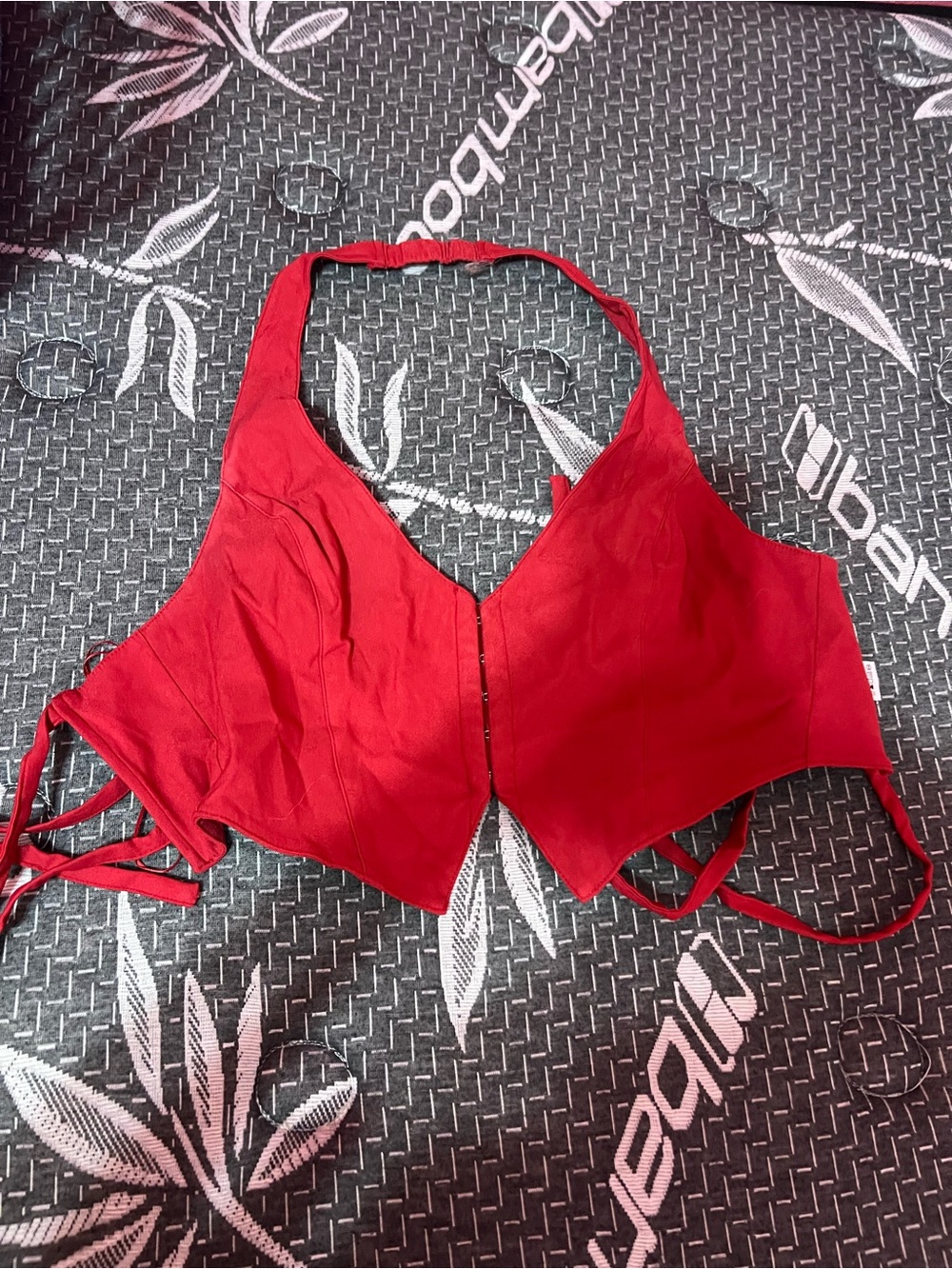 Garage Red Halter Crop Top